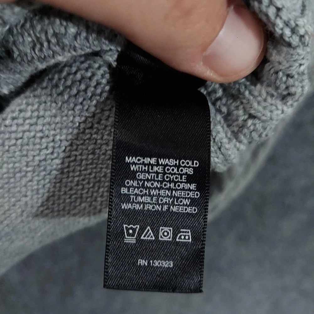 Sean John Sweater Mens 2XL Gray‎ Cable Knit Ribbed Shawl Collar Toggle Pullover